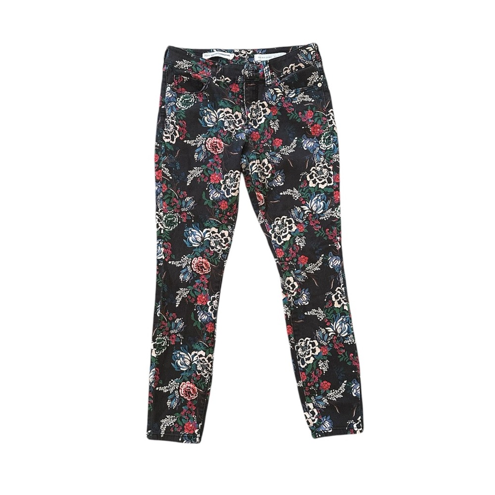 Pilcro and the Letterpress Multicolor Floral Jeans | Mid-Rise Size 27